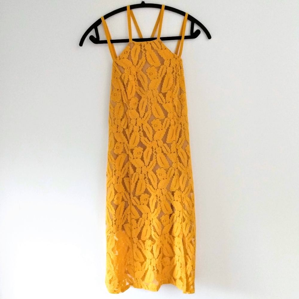 NWT Nordstrom Ali & Jay Plantain Halter Midi Dress